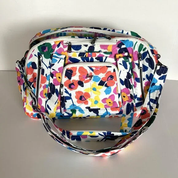 Lug Propeller 2 Overnight Bag Wildflower Brights White with Neon Print - Picture 9 of 16